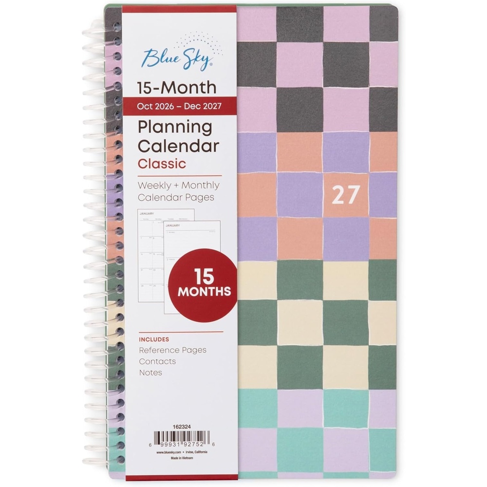 image:imageBlue Sky 2027 15Month Weekly amp Monthly Planner Calendar 5x8 Vivienna