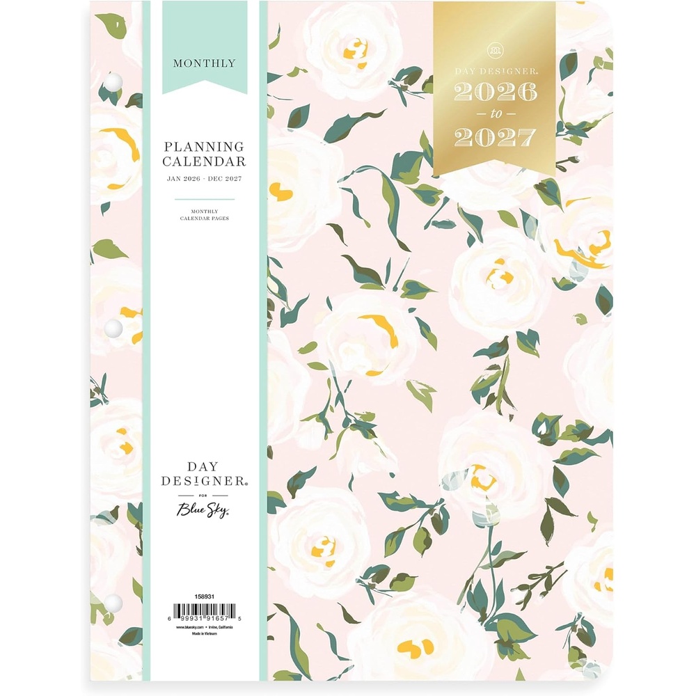 image:imageBlue Sky 2027 24Month Monthly Planner Calendar 85x11 Coming Up RosesComing Up Roses 2026