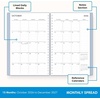 Blue Sky 2027 15-Month Weekly & Monthly Planner Calendar, 5″x8″, Soft Blue
