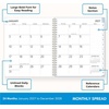 Blue Sky 2027 24-Month Monthly Planner Calendar, 8″x10″, Large Print, Moyer(Moyer- 2027)