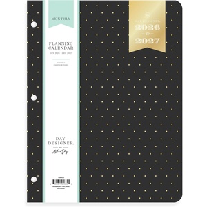 Blue Sky 2027 24-Month Monthly Planner Calendar, 8.5″x11″, Swiss Dot Black(Swiss Dot Black- 2026)