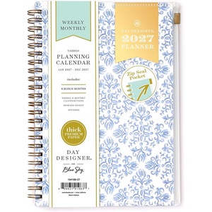 Blue Sky 2027 Weekly & Monthly Planner Calendar, 5″x8″, Serenity Tile Blue(Serenity Tile Blue- 2027)