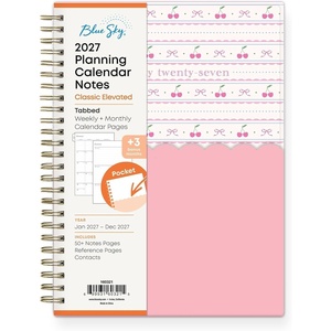 Blue Sky 2027 Weekly and Monthly Planner Calendar, 5.875″x8.625″ Maraschino