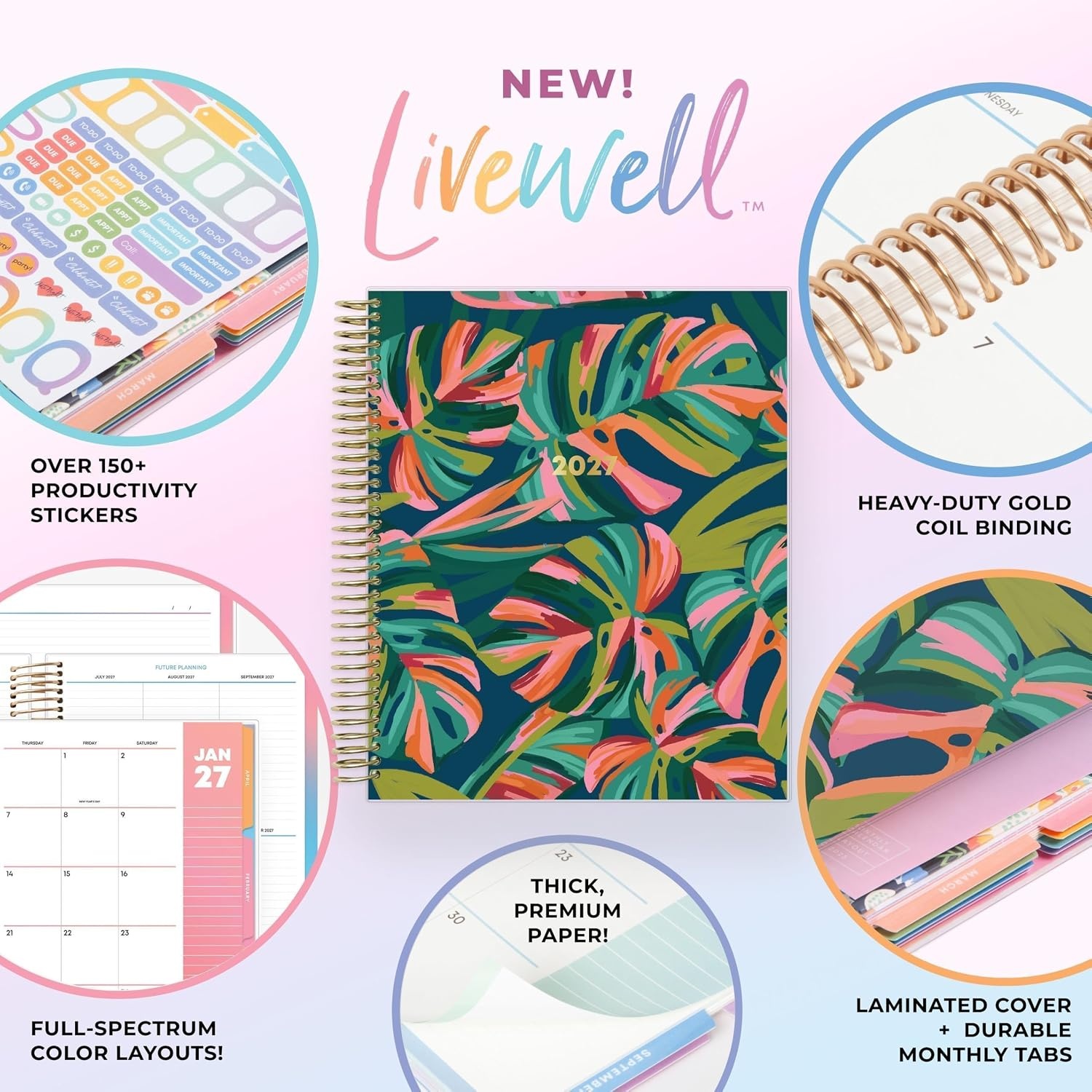 image:imageBlue Sky LiveWell 2027 Daily amp Monthly Planner Calendar 7x9 WaimeaWaimea 2027