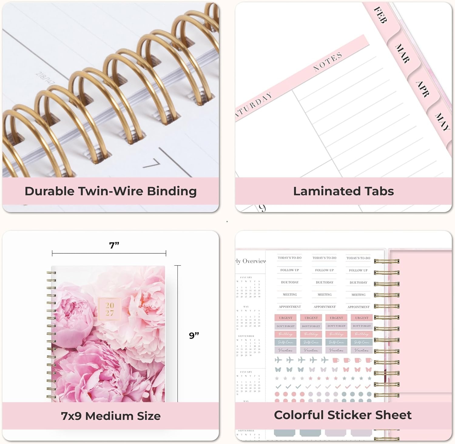 image:imageBlue Sky Rachel Parcell 2027 Daily amp Monthly Planner Calendar 7x9 PeonyPeony 2027