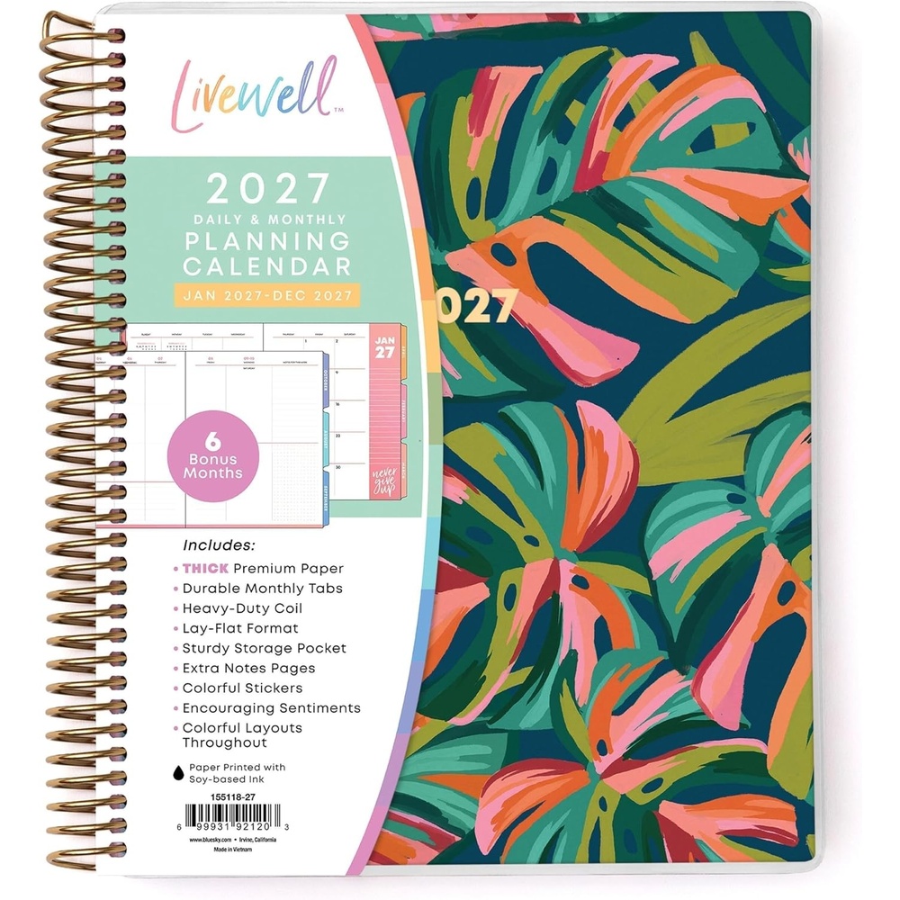 image:imageBlue Sky LiveWell 2027 Daily amp Monthly Planner Calendar 7x9 WaimeaWaimea 2027