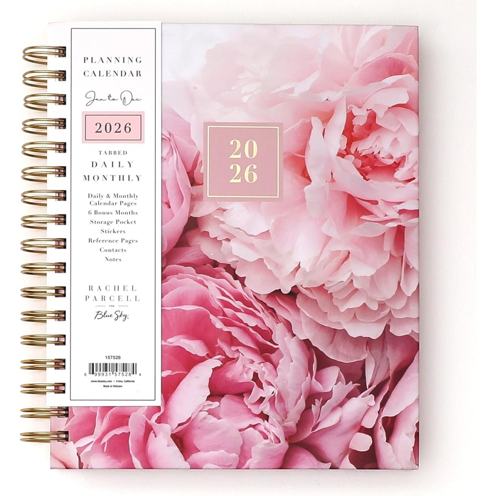 image:imageBlue Sky Rachel Parcell 2027 Daily amp Monthly Planner Calendar 7x9 PeonyPeony 2026
