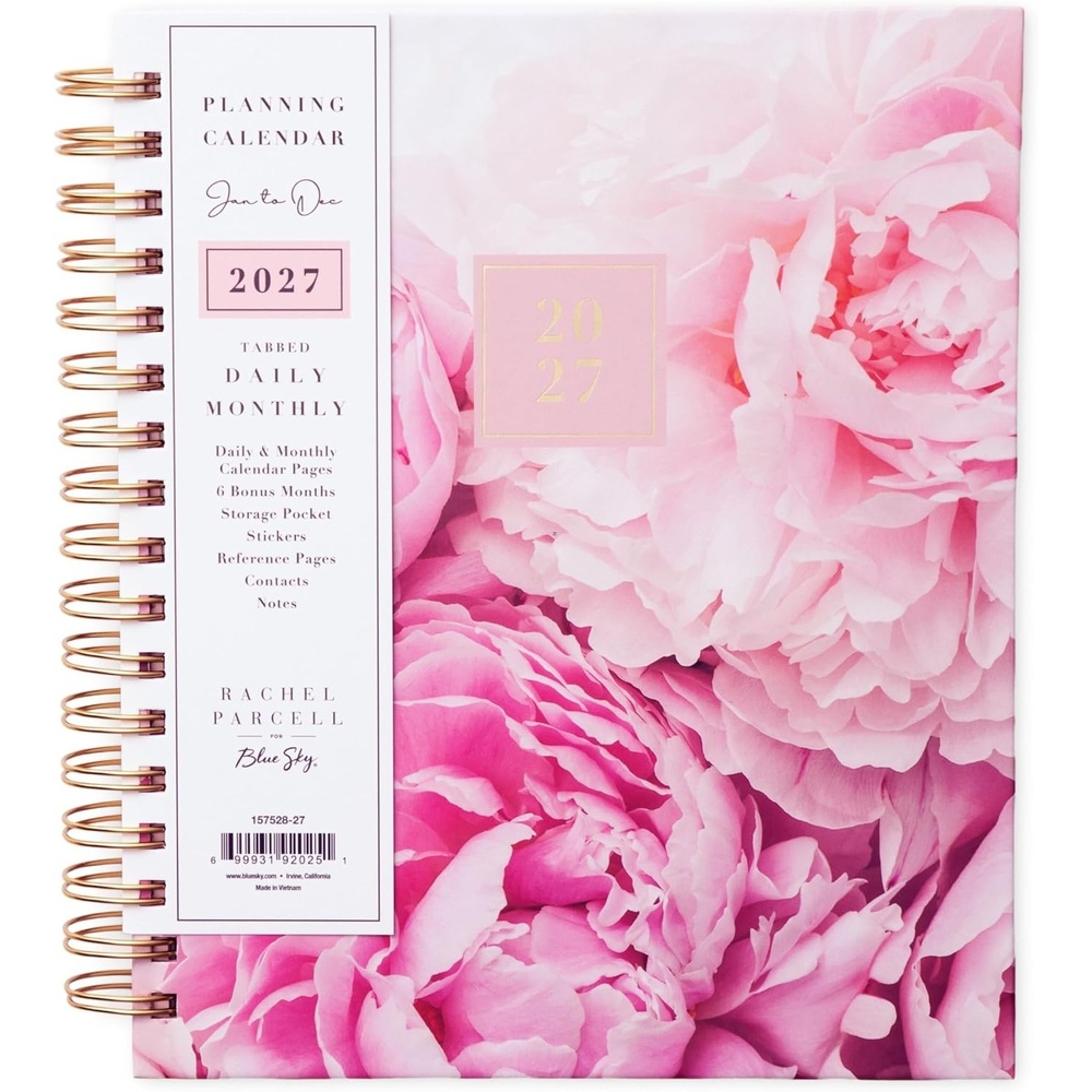 image:imageBlue Sky Rachel Parcell 2027 Daily amp Monthly Planner Calendar 7x9 PeonyPeony 2027