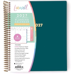 Blue Sky LiveWell 2027 Daily & Monthly Planner Calendar, 7″x9″, Navy(Navy- 2027)