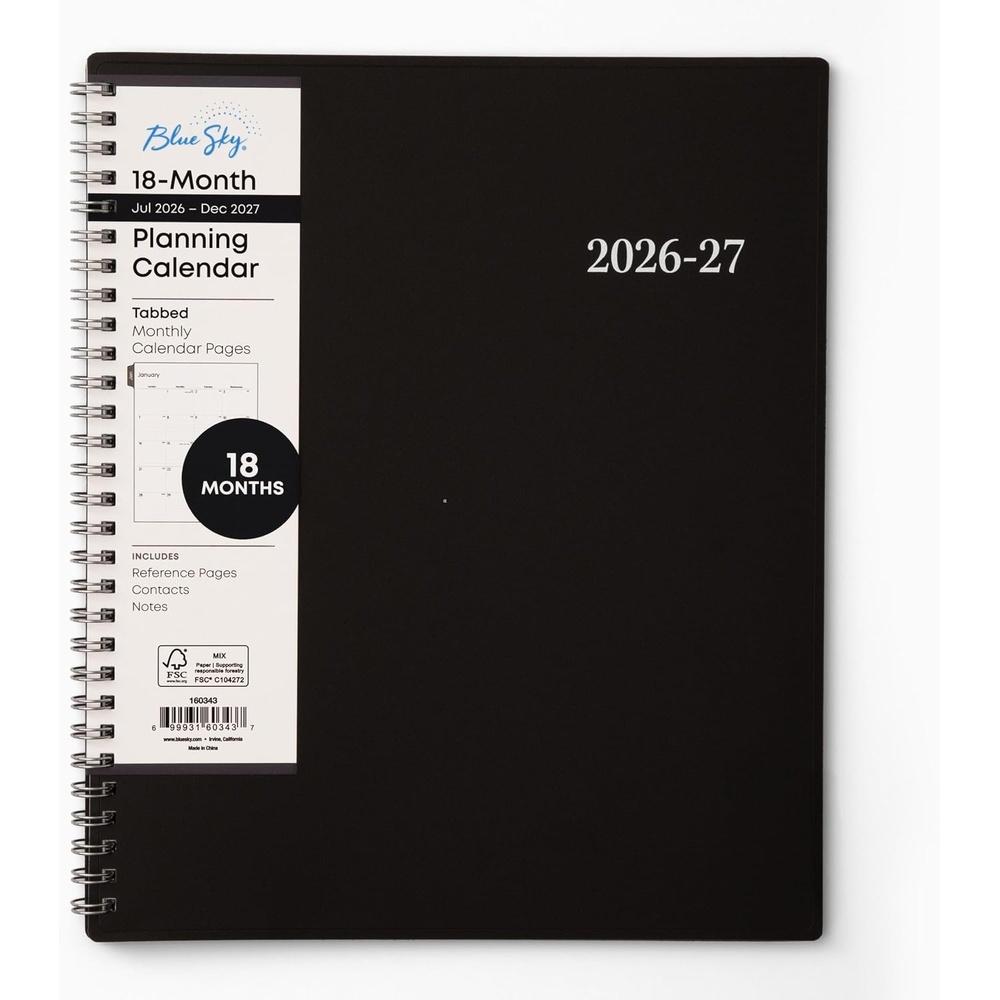 image:imageBlue Sky 2027 18Month Monthly Planner Calendar 8x10 EnterpriseEnterprise 2027