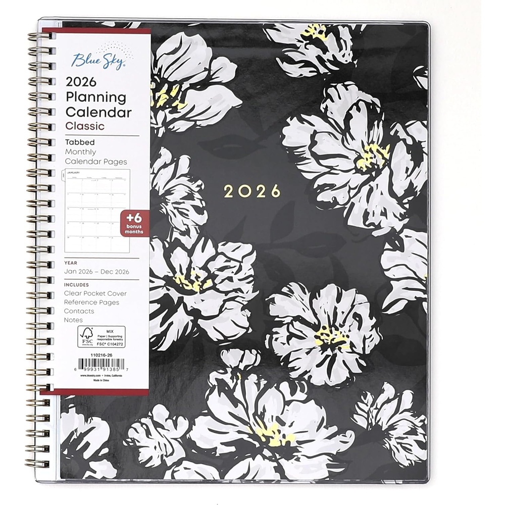 image:imageBlue Sky 2027 Monthly Planner Calendar 8x10 Baccara DarkBaccara Dark 2026