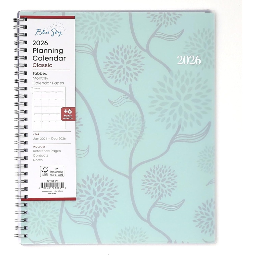 image:imageBlue Sky 2027 Monthly Planner Calendar 8x10 Rue Du FloreRue Du Flore 2026