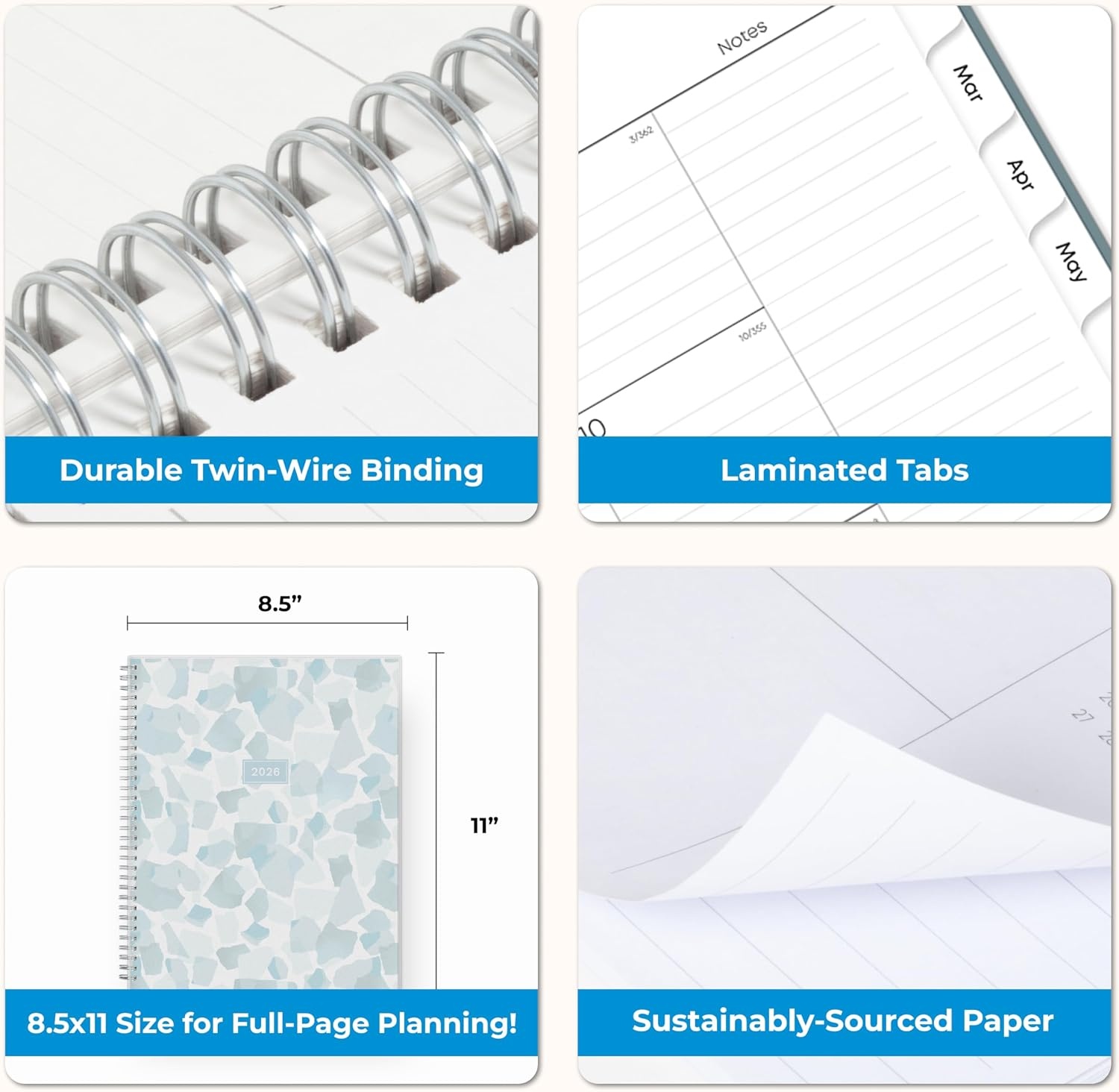 image:imageBlue Sky 2027 Weekly amp Monthly Planner Calendar 5x8 AmitzaAmitza 2026