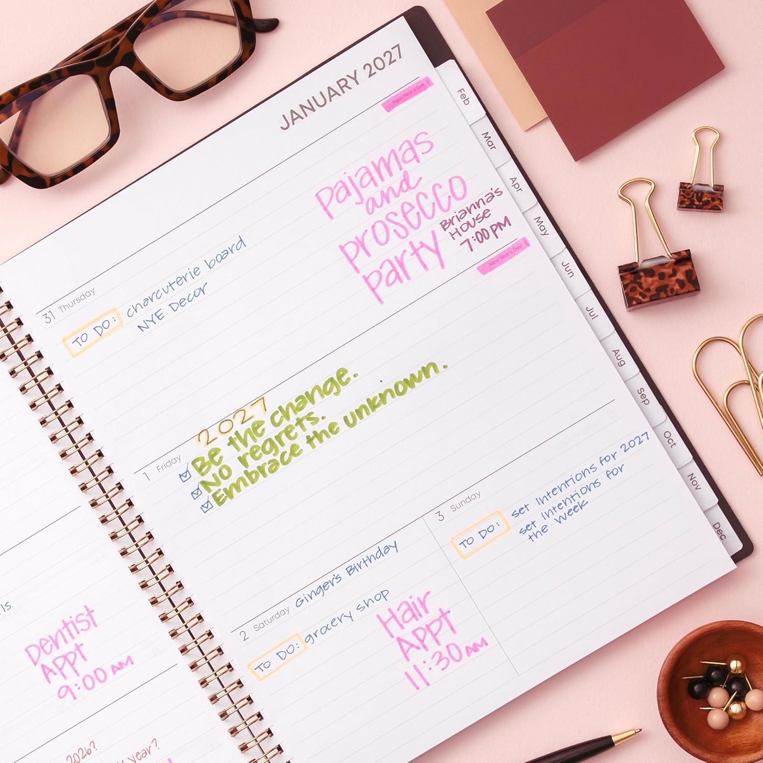 image:imageBlue Sky 2027 Weekly amp Monthly Planner Calendar 5x8 Baccara DarkBaccara Dark 2027