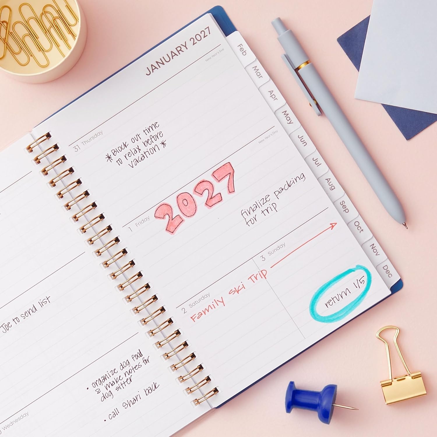 image:imageBlue Sky 2027 Weekly amp Monthly Planner Calendar 5x8 Bakah BlueBakah Blue 2027