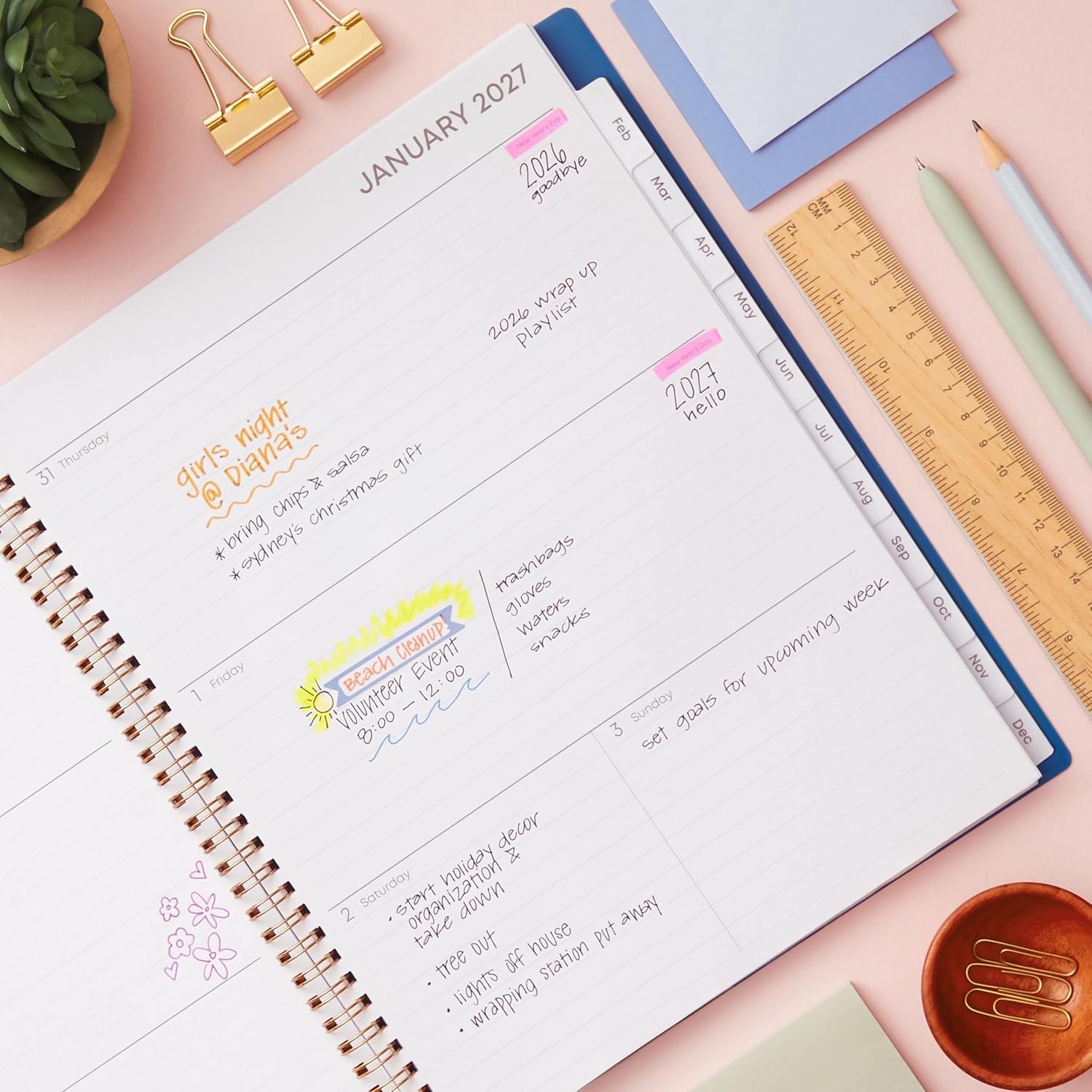 image:imageBlue Sky 2027 Weekly amp Monthly Planner Calendar 5x8 Bakah BlueBakah Blue 2027