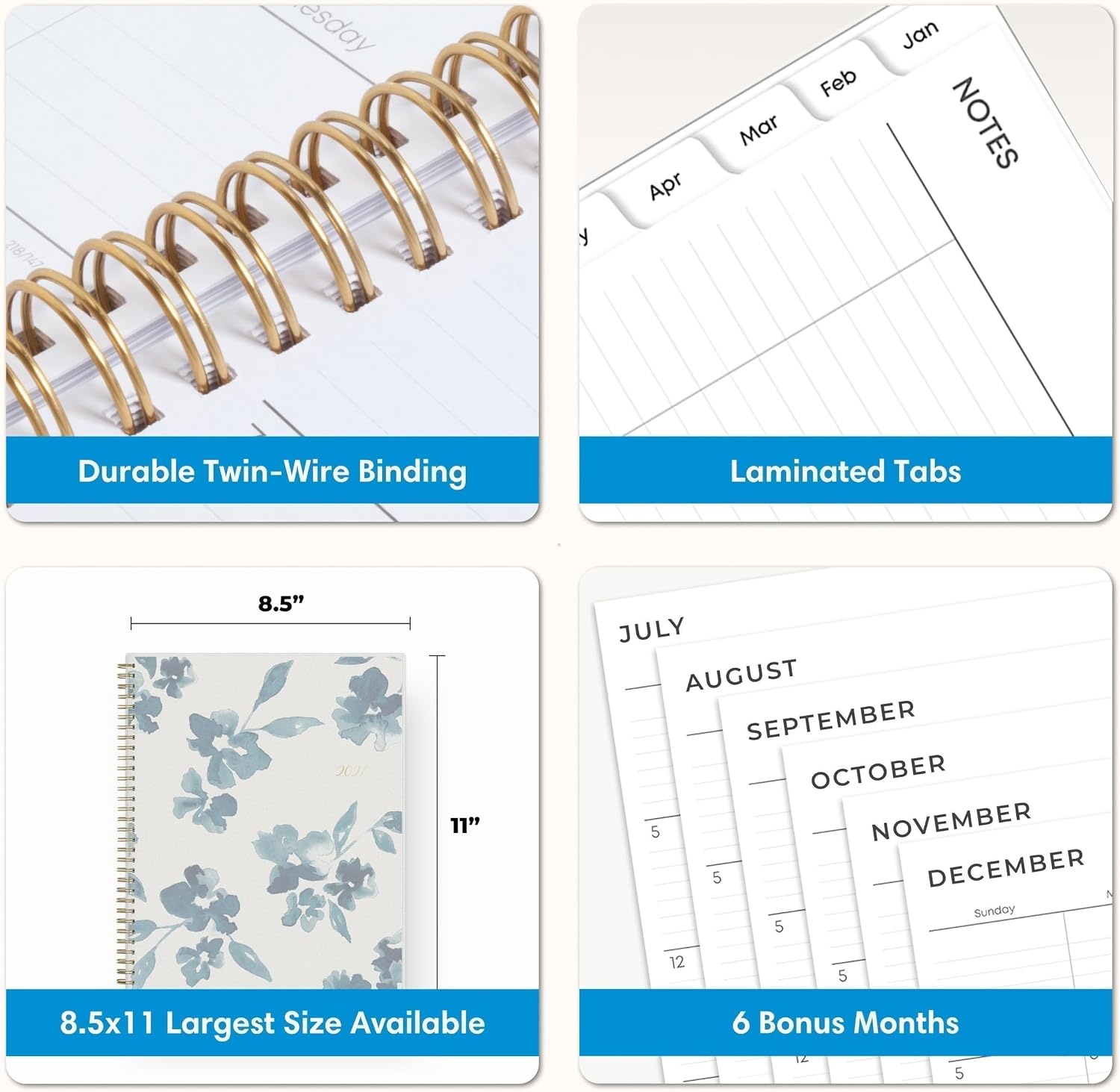 image:imageBlue Sky 2027 Weekly amp Monthly Planner Calendar 5x8 Bakah BlueBakah Blue 2027