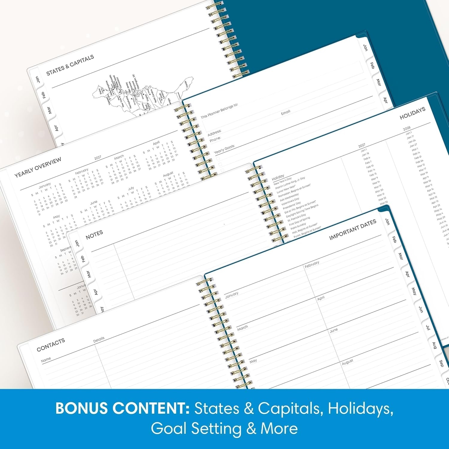 image:imageBlue Sky 2027 Weekly amp Monthly Planner Calendar 5x8 Bakah BlueBakah Blue 2027