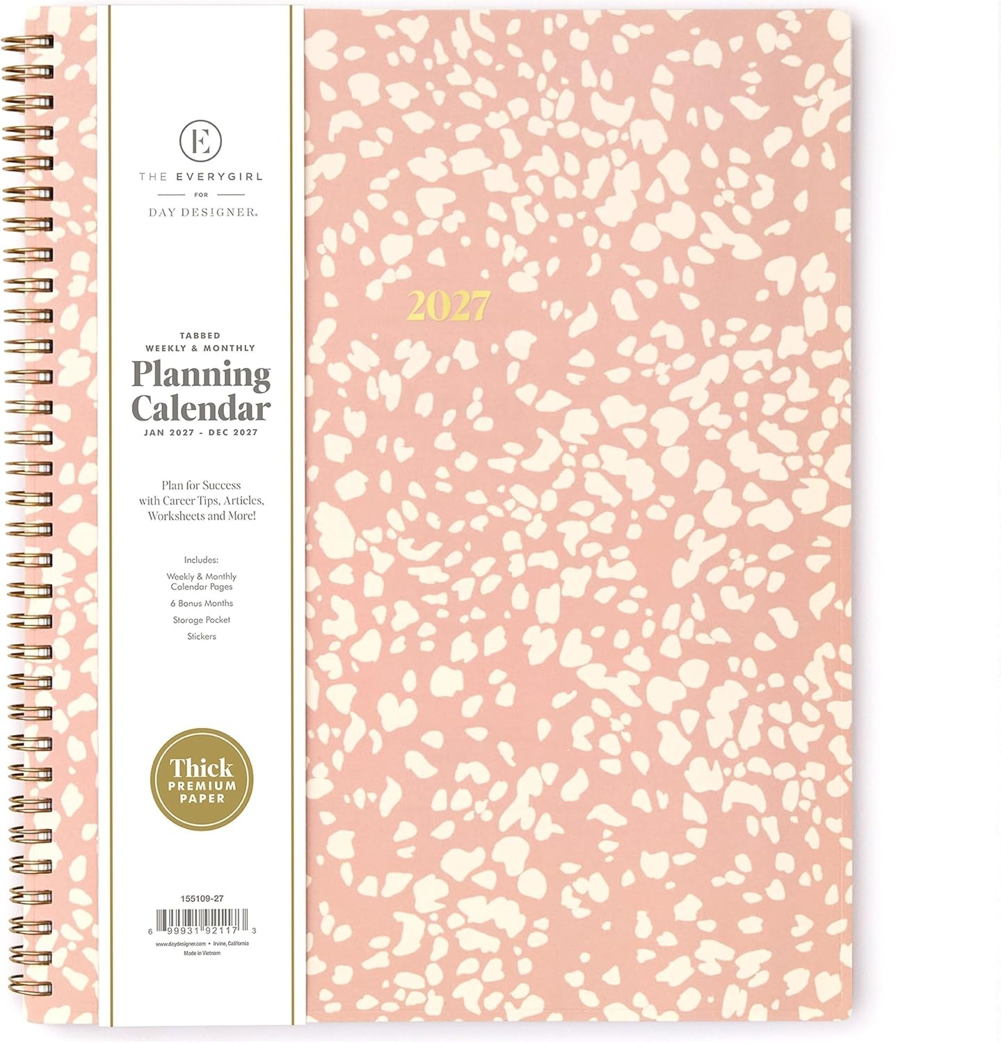 image:imageBlue Sky 2027 Weekly amp Monthly Planner Calendar 5x8 Bengala Desert RoseBengala Desert Rose 2027