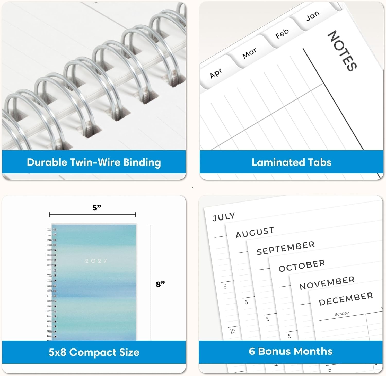 image:imageBlue Sky 2027 Weekly amp Monthly Planner Calendar 5x8 ChloeChloe 2027