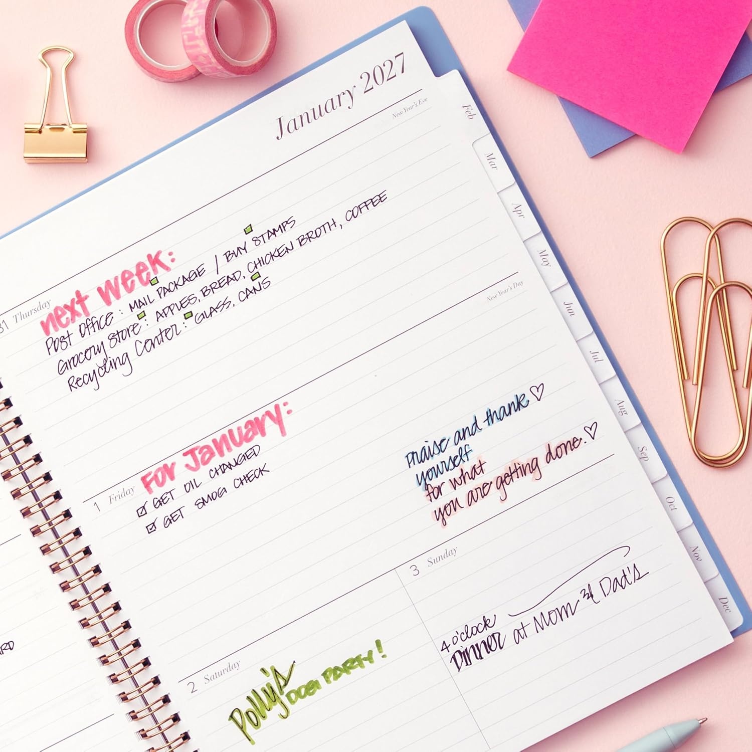 image:imageBlue Sky 2027 Weekly amp Monthly Planner Calendar 5x8 ElenoraElenora 2027