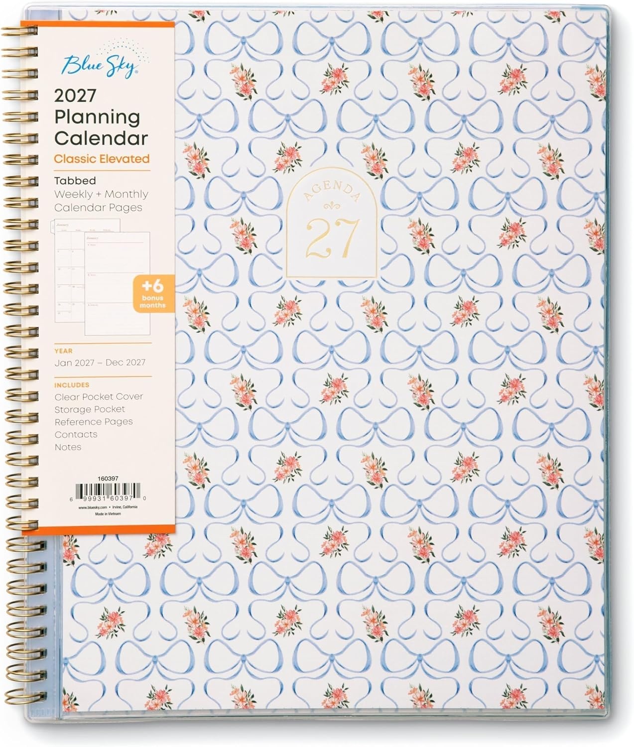 image:imageBlue Sky 2027 Weekly amp Monthly Planner Calendar 5x8 ElenoraElenora 2027