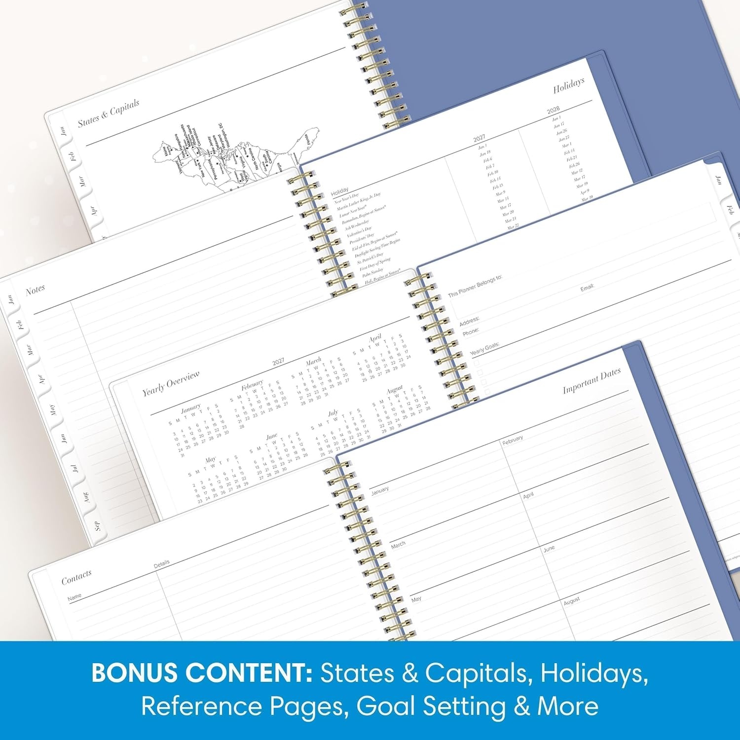 image:imageBlue Sky 2027 Weekly amp Monthly Planner Calendar 5x8 ElenoraElenora 2027