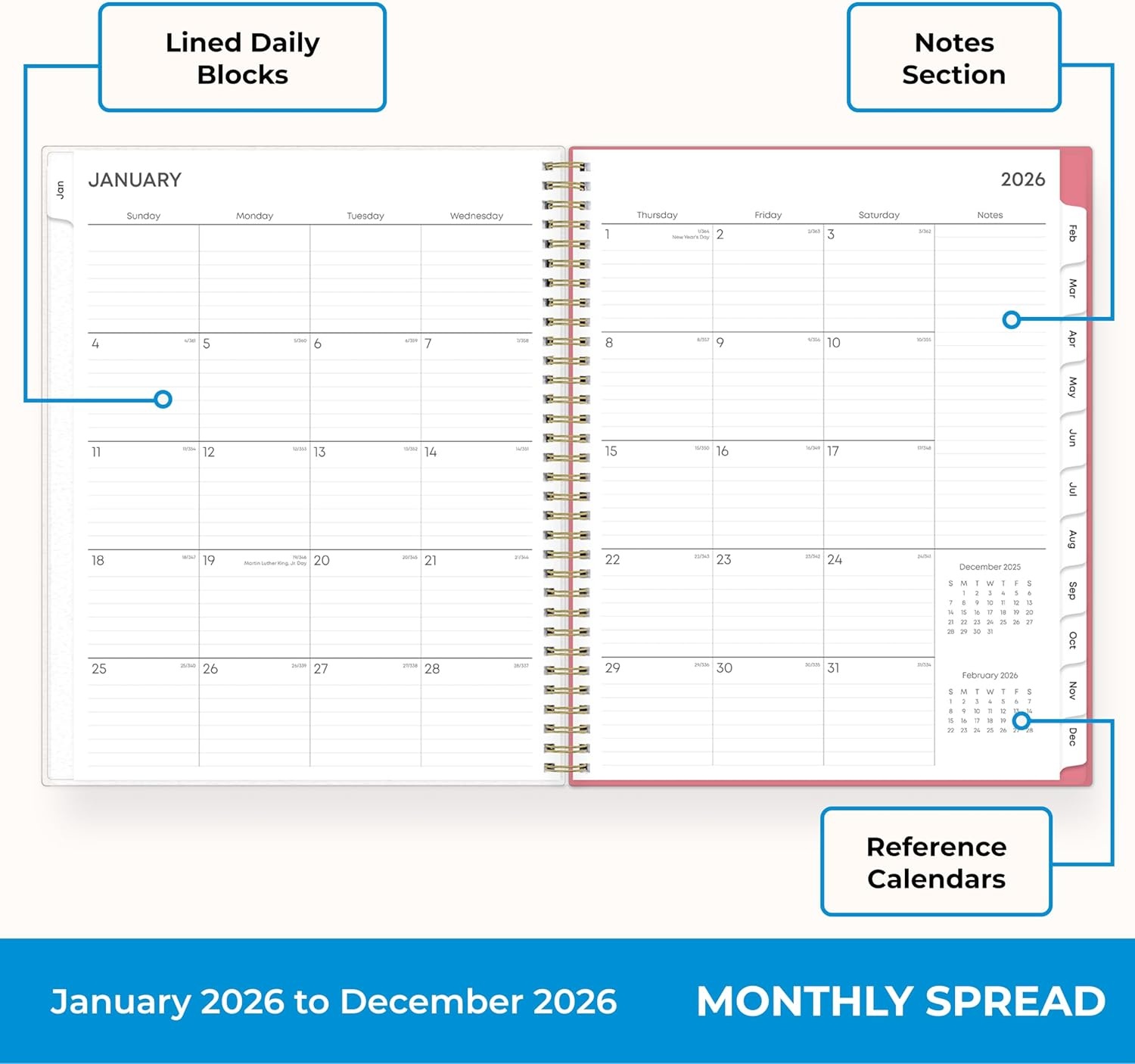 image:imageBlue Sky 2027 Weekly amp Monthly Planner Calendar 5x8 Fly ByFly By 2026