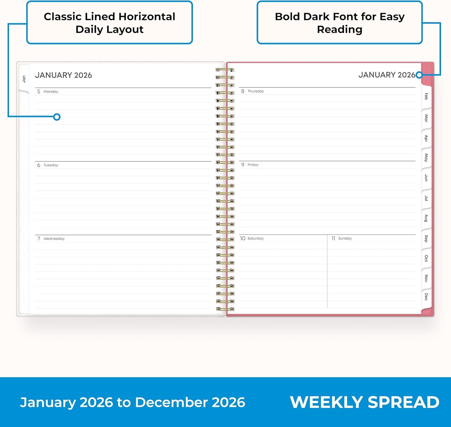 image:imageBlue Sky 2027 Weekly amp Monthly Planner Calendar 5x8 Fly ByFly By 2026