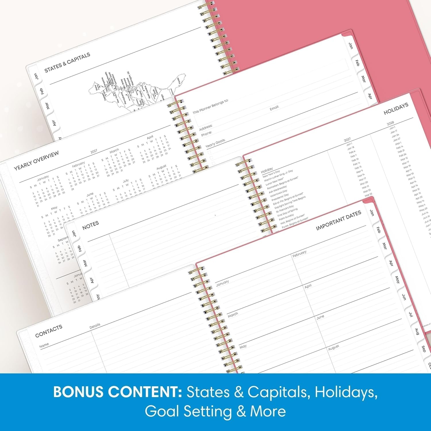 image:imageBlue Sky 2027 Weekly amp Monthly Planner Calendar 5x8 Fly ByFly By 2027