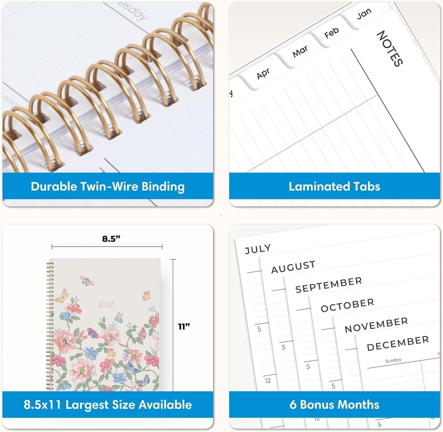 image:imageBlue Sky 2027 Weekly amp Monthly Planner Calendar 5x8 Fly ByFly By 2027