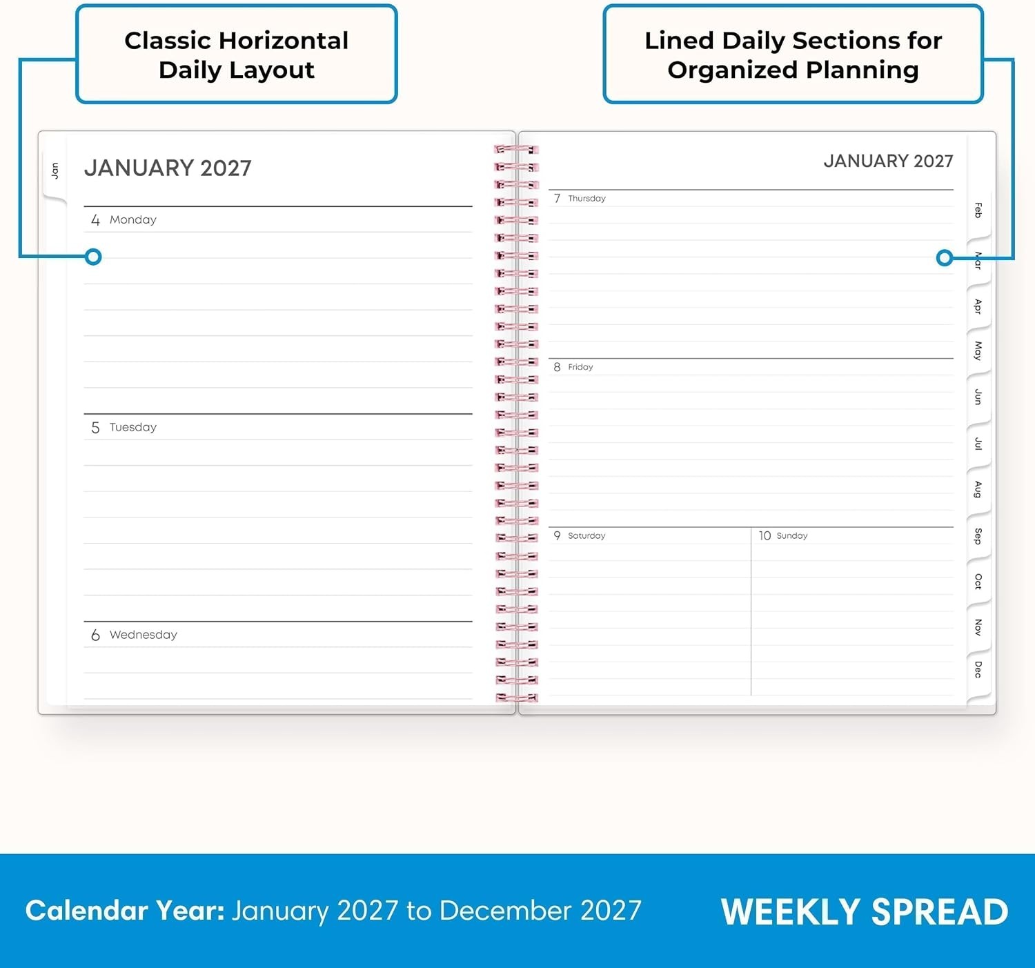image:imageBlue Sky 2027 Weekly amp Monthly Planner Calendar 5x8 JoselynJoselyn 2027