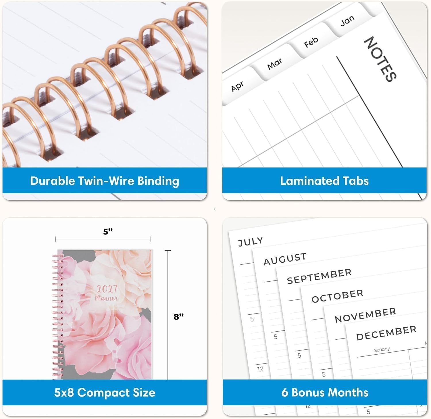 image:imageBlue Sky 2027 Weekly amp Monthly Planner Calendar 5x8 JoselynJoselyn 2027