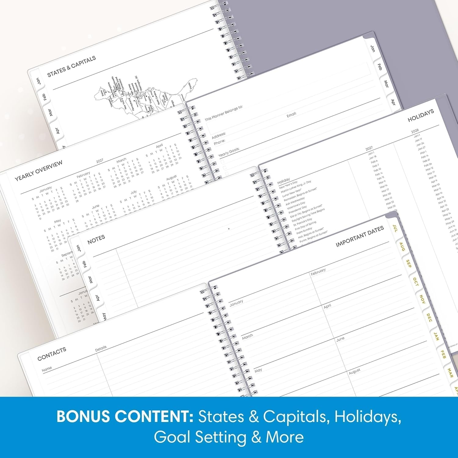 image:imageBlue Sky 2027 Weekly amp Monthly Planner Calendar 5x8 LailaLaila 2027