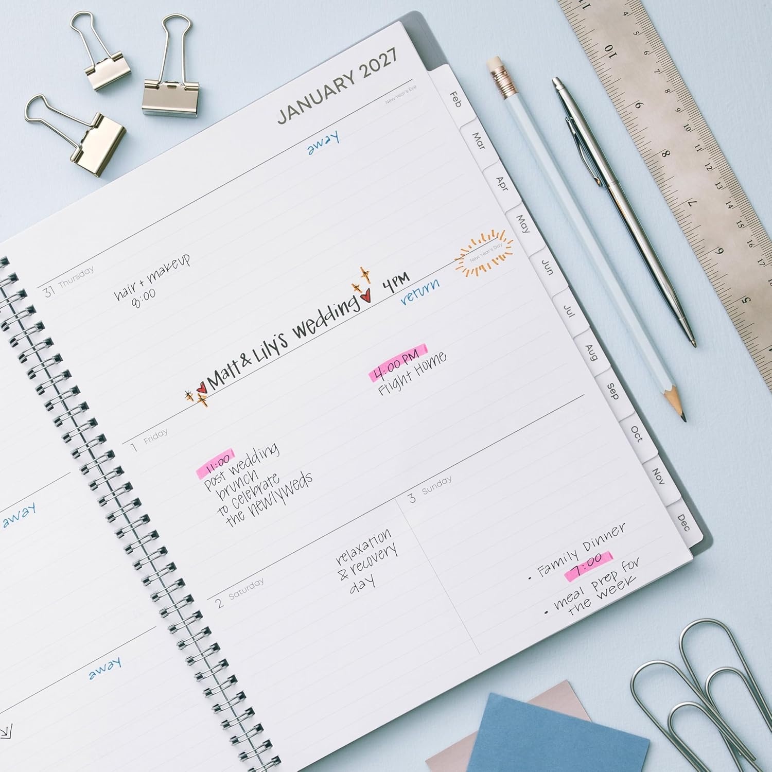 image:imageBlue Sky 2027 Weekly amp Monthly Planner Calendar 5x8 LailaLaila 2027