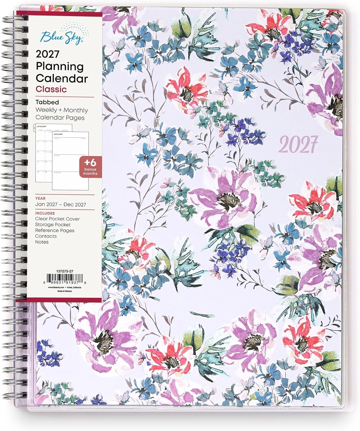 image:imageBlue Sky 2027 Weekly amp Monthly Planner Calendar 5x8 LailaLaila 2027