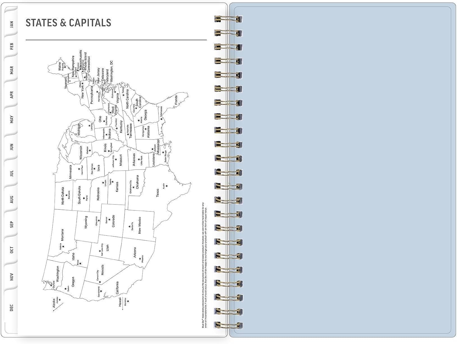 image:imageBlue Sky 2027 Weekly amp Monthly Planner Calendar 5x8 Large Print MoyerMoyer 2027