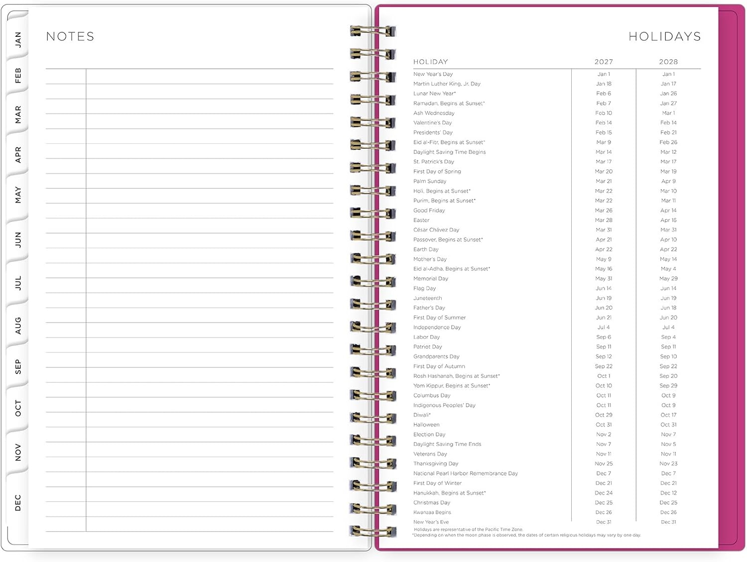 image:imageBlue Sky 2027 Weekly amp Monthly Planner Calendar 5x8 Magenta BloomsMagenta Blooms 2027