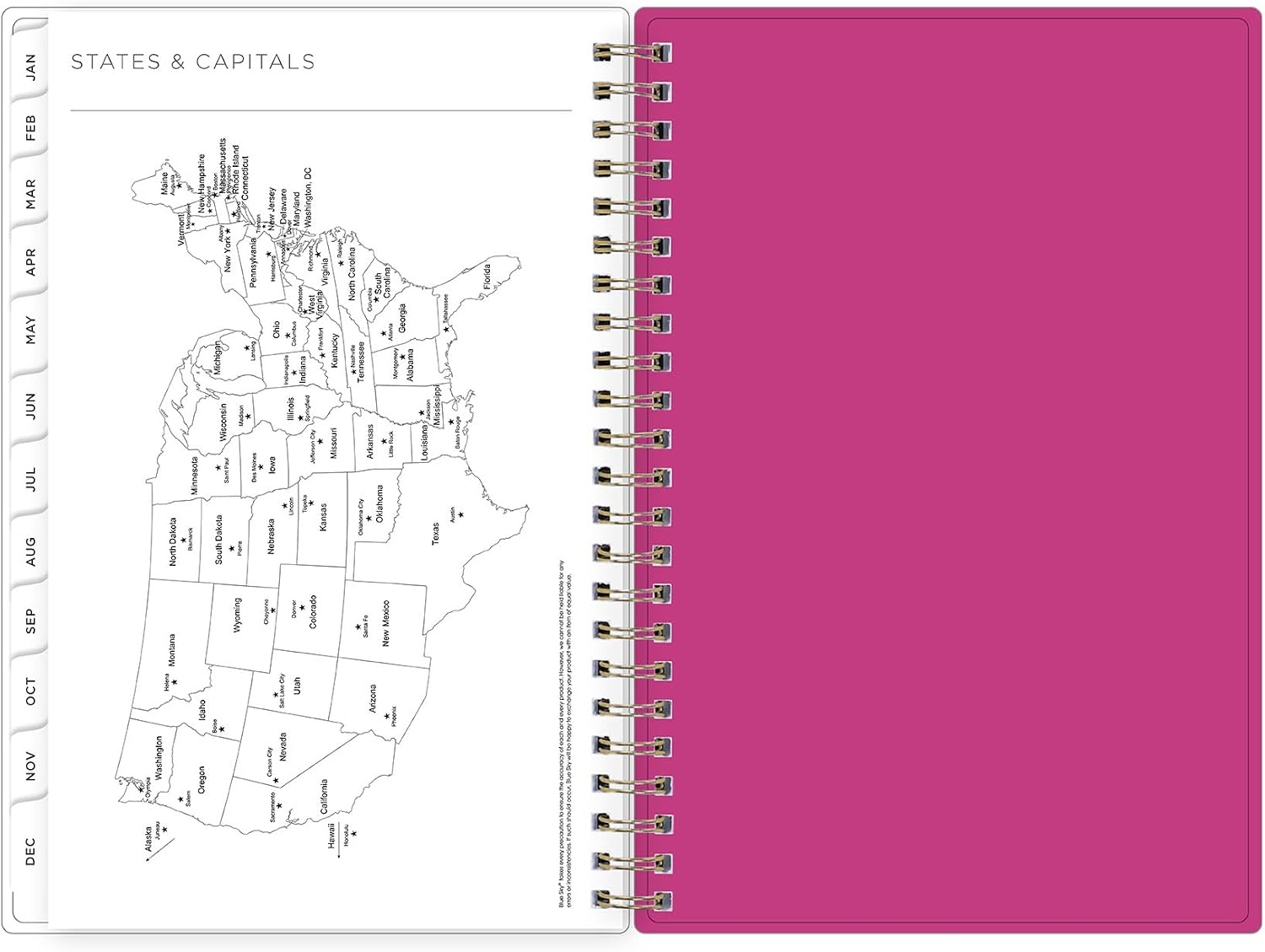 image:imageBlue Sky 2027 Weekly amp Monthly Planner Calendar 5x8 Magenta BloomsMagenta Blooms 2027