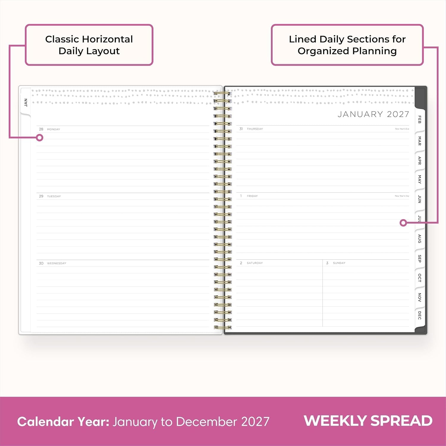 image:imageBlue Sky 2027 Weekly amp Monthly Planner Calendar 5x8 Midnight GardenMidnight Garden 2027
