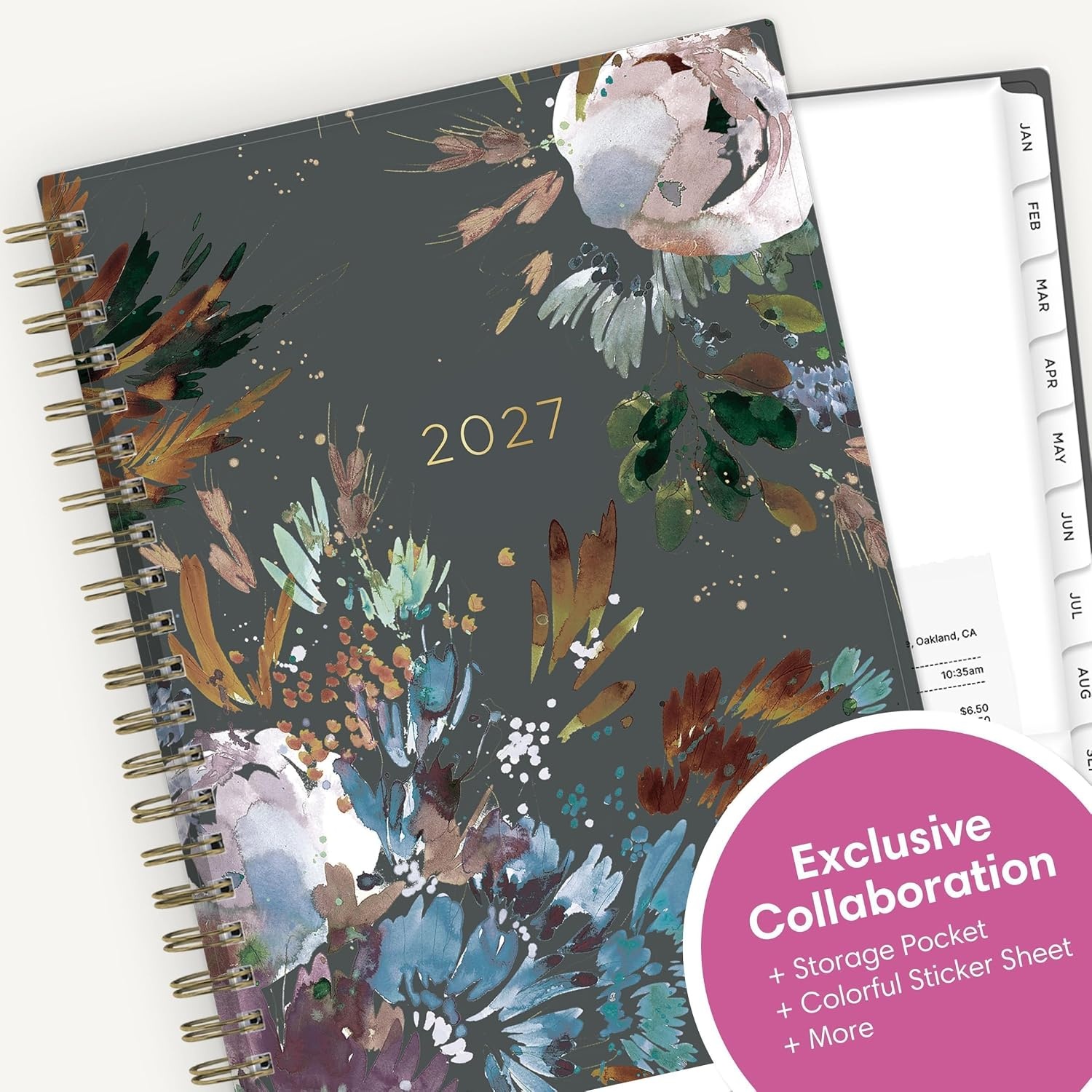 image:imageBlue Sky 2027 Weekly amp Monthly Planner Calendar 5x8 Midnight GardenMidnight Garden 2027