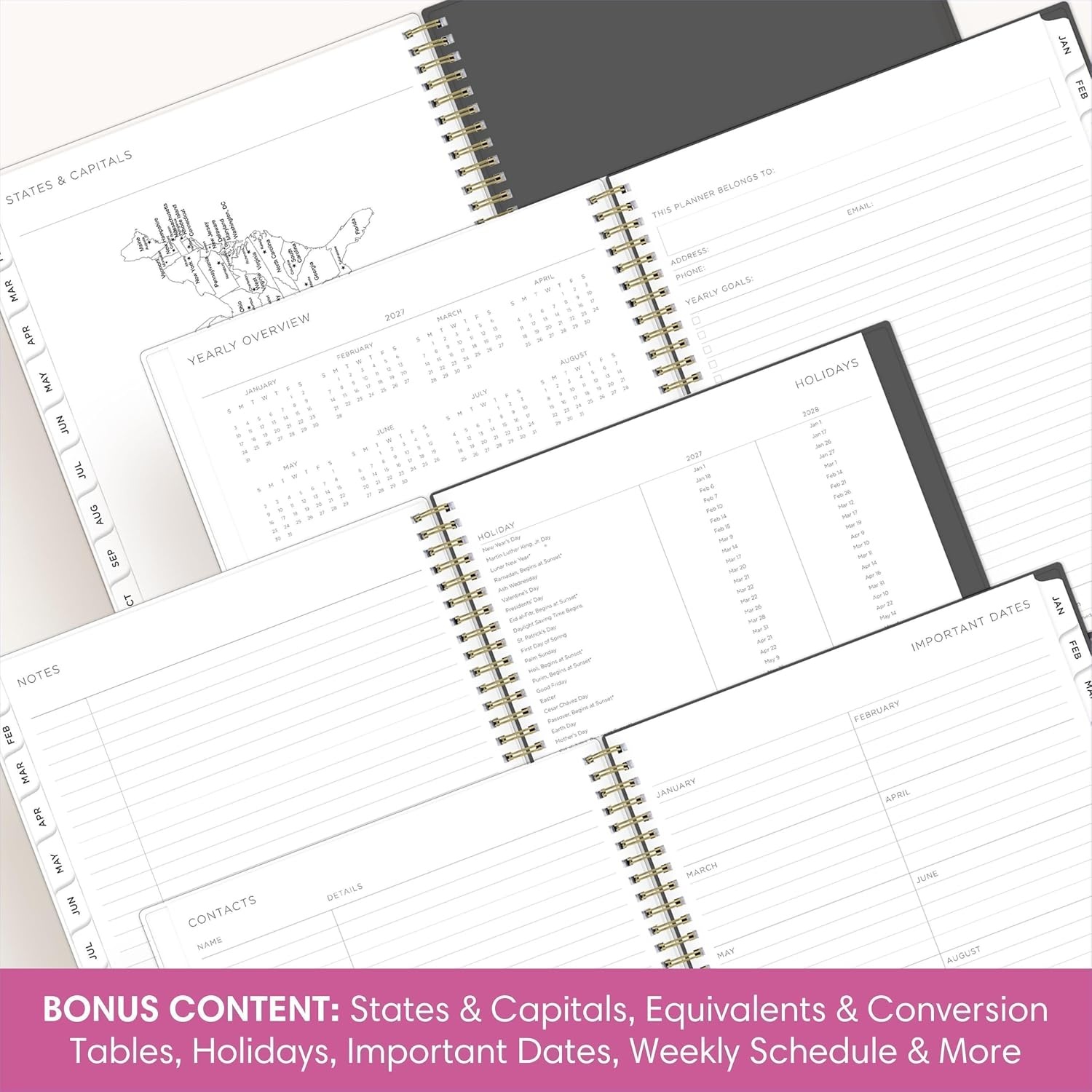 image:imageBlue Sky 2027 Weekly amp Monthly Planner Calendar 5x8 Midnight GardenMidnight Garden 2027