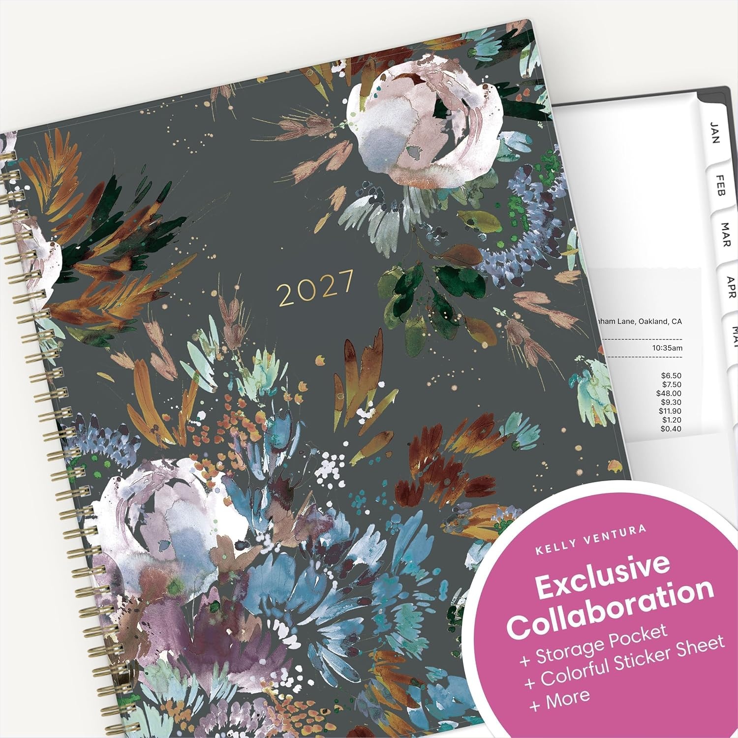 image:imageBlue Sky 2027 Weekly amp Monthly Planner Calendar 5x8 Midnight GardenMidnight Garden 2027