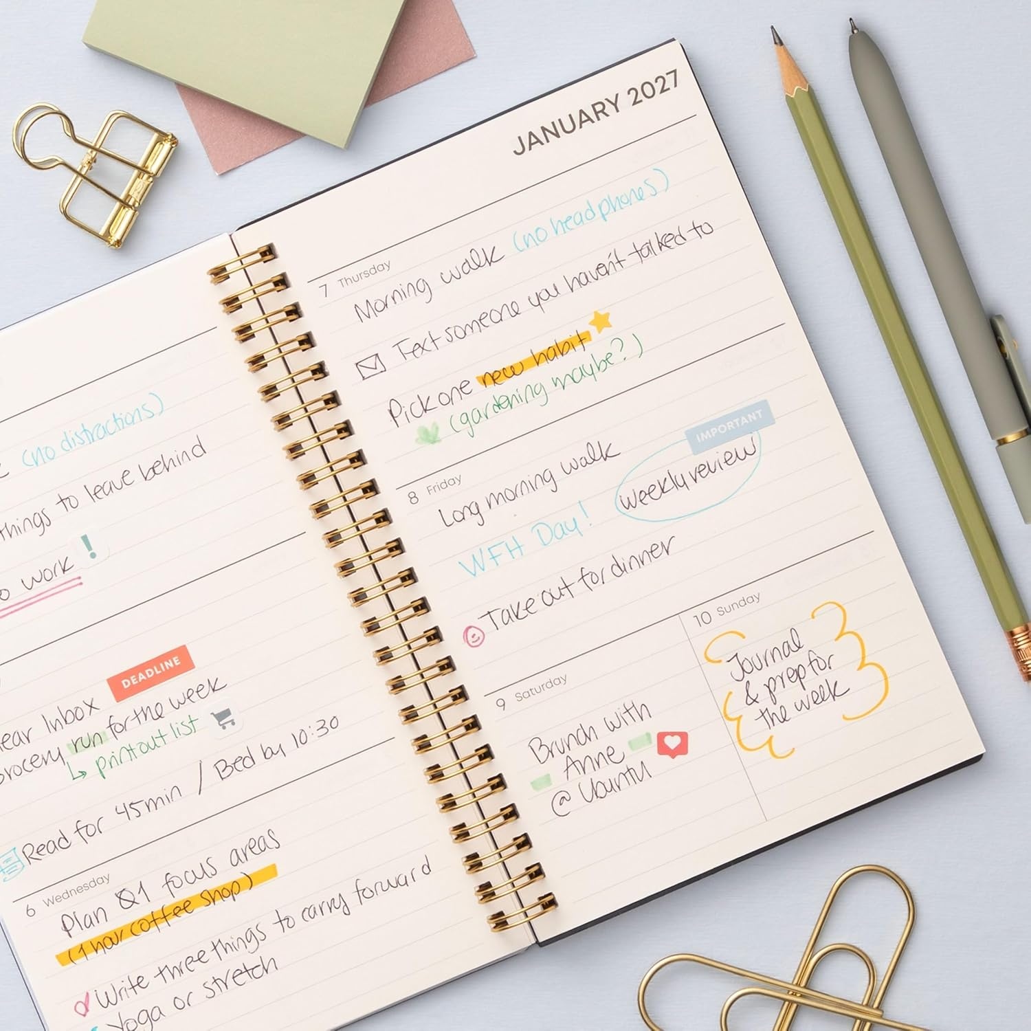image:imageBlue Sky 2027 Weekly amp Monthly Planner Calendar 5x8 Noire