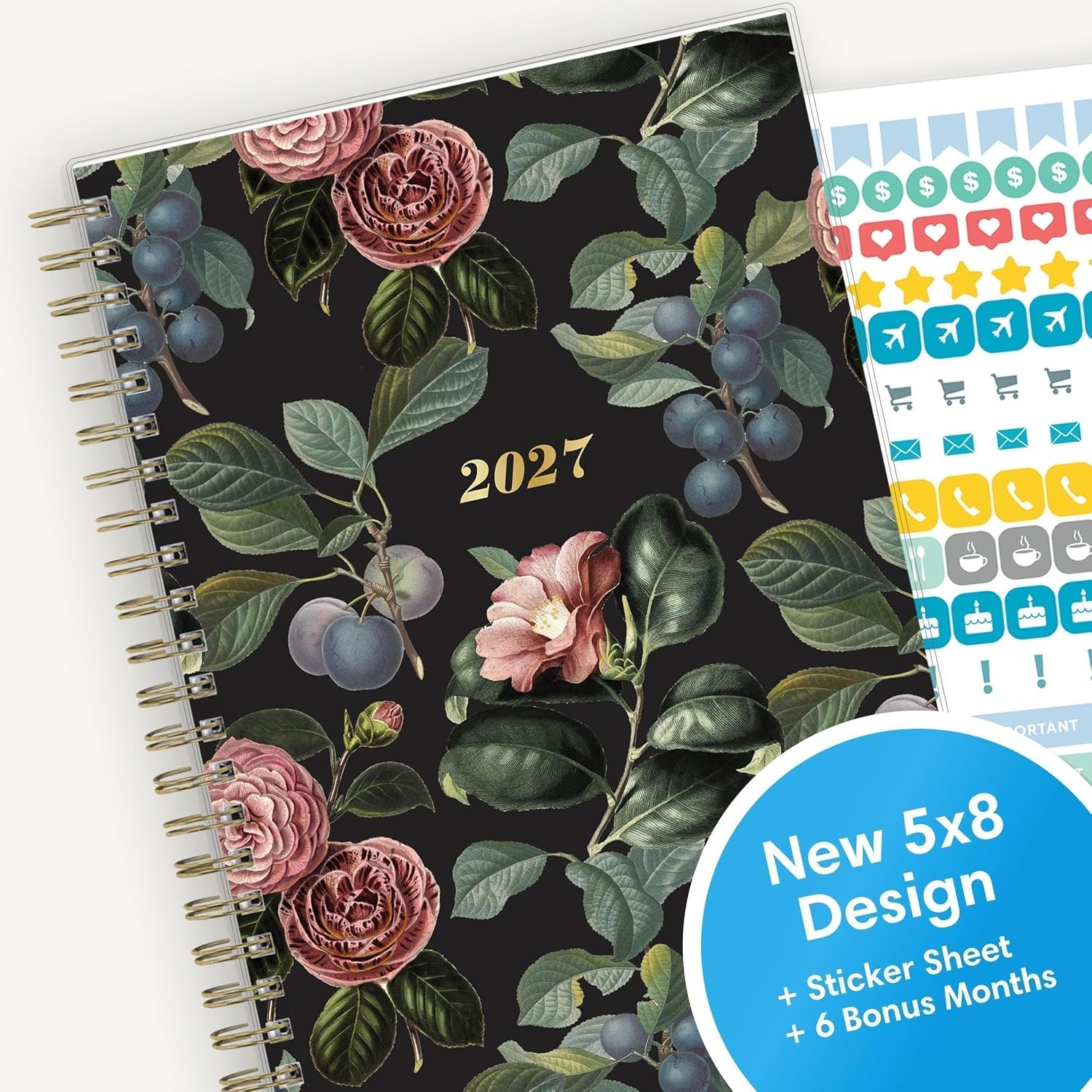 image:imageBlue Sky 2027 Weekly amp Monthly Planner Calendar 5x8 Noire