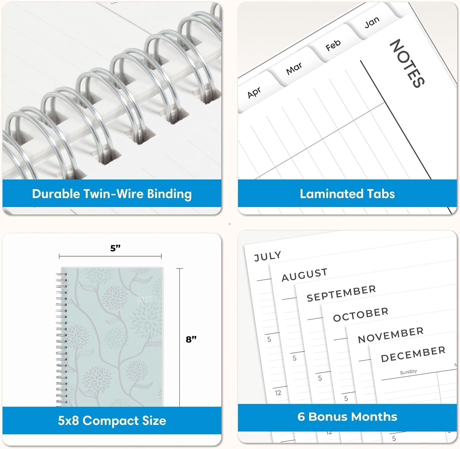image:imageBlue Sky 2027 Weekly amp Monthly Planner Calendar 5x8 Rue Du FloreRue Du Flore 2027
