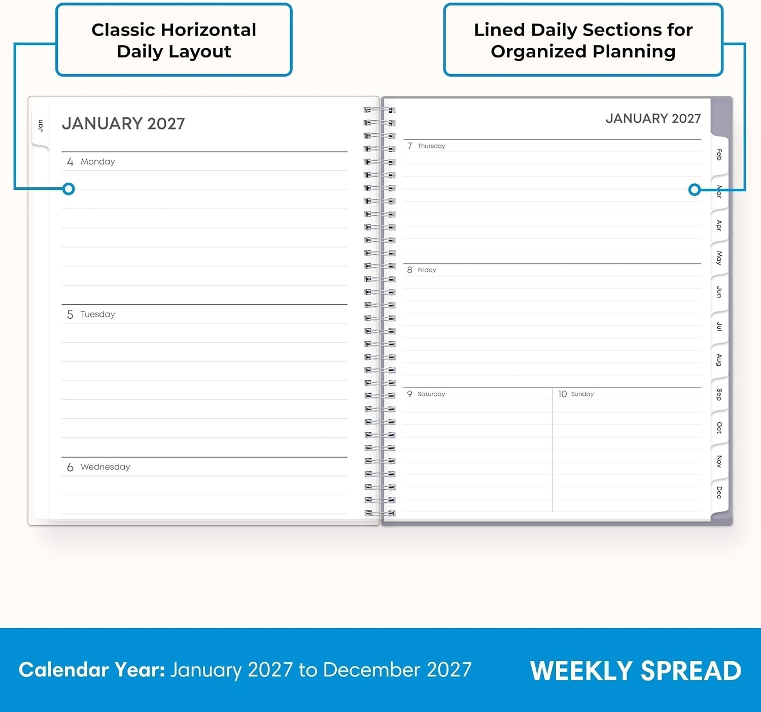 image:imageBlue Sky 2027 Weekly amp Monthly Planner Calendar 5x8 Rue Du FloreRue Du Flore 2027