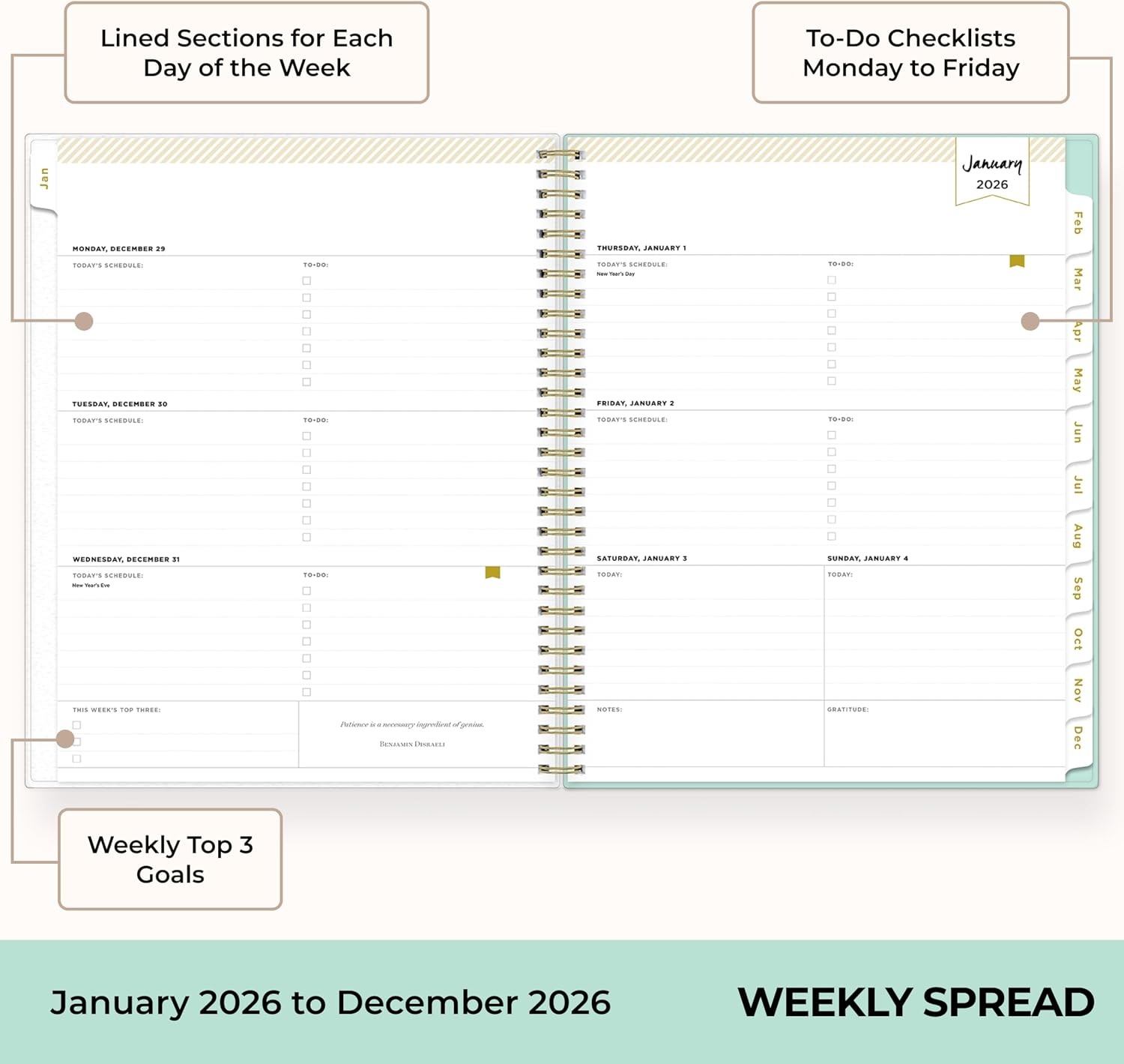image:imageBlue Sky 2027 Weekly amp Monthly Planner Calendar 5x8 Secret Garden MintSecret Garden Mint 2026