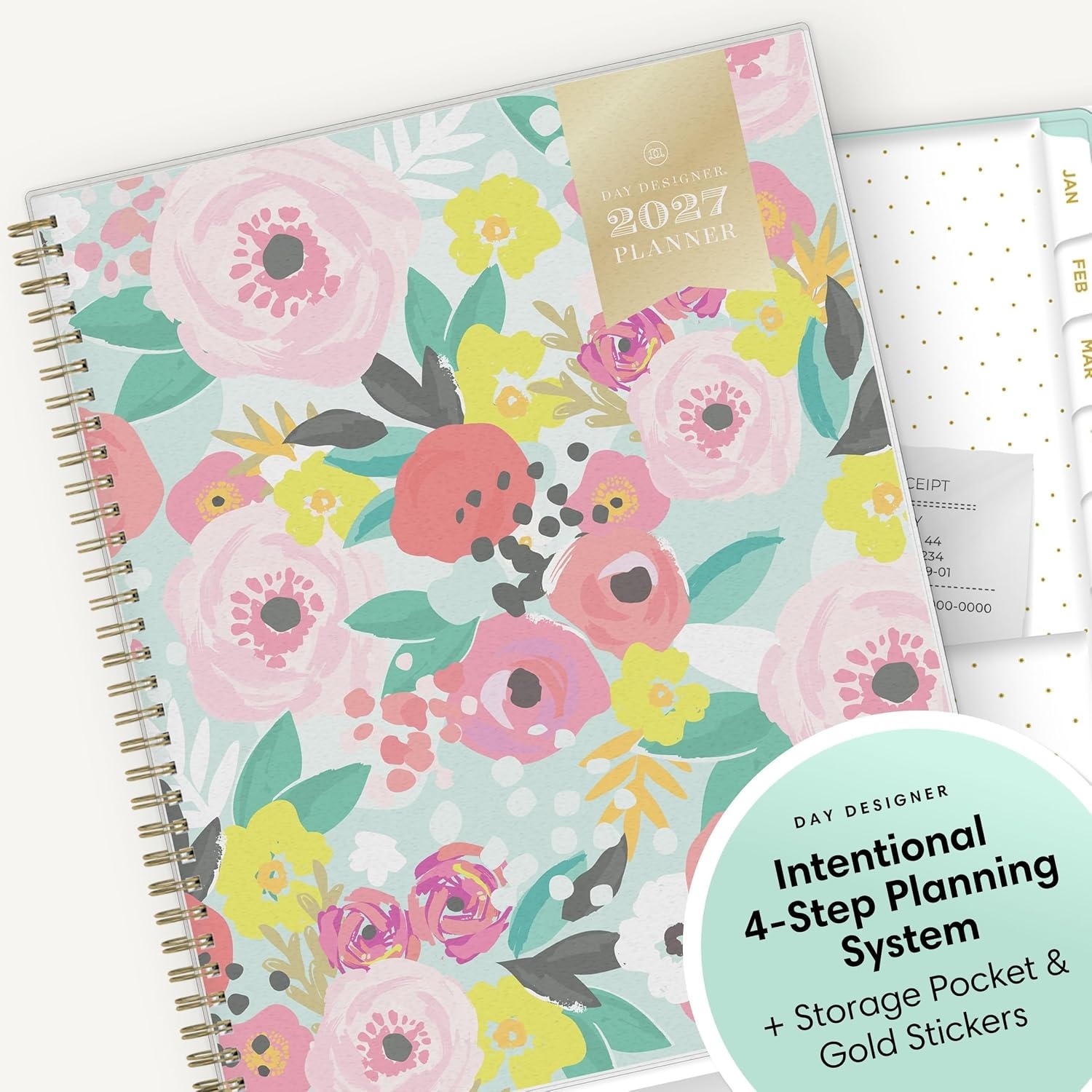 image:imageBlue Sky 2027 Weekly amp Monthly Planner Calendar 5x8 Secret Garden MintSecret Garden Mint 2027