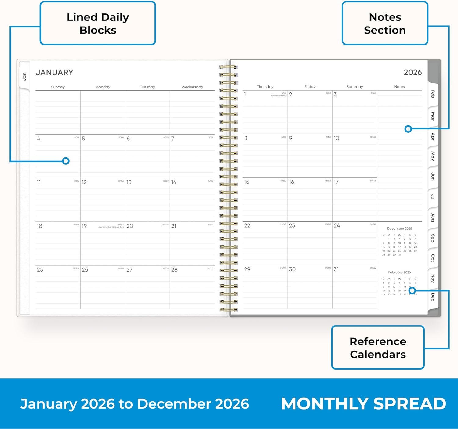 image:imageBlue Sky 2027 Weekly amp Monthly Planner Calendar 5x8 SophieSophie 2026